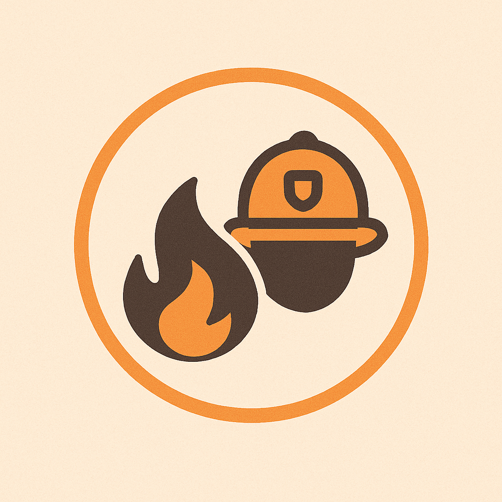 Icon-style illustration for constant firefighting.